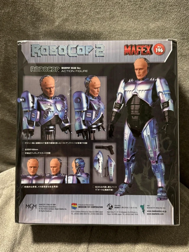 Alt view image 2 of 2 - RoboCop Action Figure Battle Damaged Ver 6 Inch 1/12 Scale Collectible Model with Bust Accessory Articulated Joints