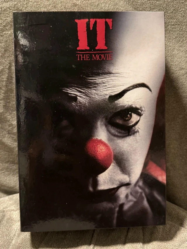 Main image of 1990 Classic Horror Clown Action Figure, 7 Inch Posable Collectible Doll, Multiple Interchangeable Heads & Hands, Accessory Pack Included for Display