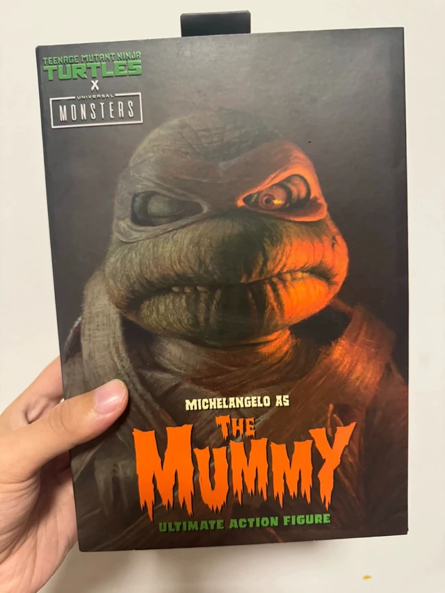 Alt view image 2 of 6 - English:Mummy Turtle Action Figure, Universal Monster Crossover Collectible, 7 Inch Posable Figure, Full Accessories, Sealed In Box