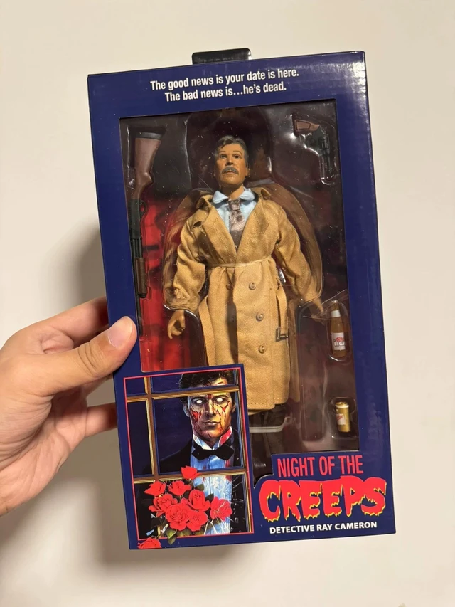 Main image of Night of the Creeps Detective Ray Cameron Action Figure, 7 Inch Horror Collectible Figure, Limited Version, Factory Sealed
