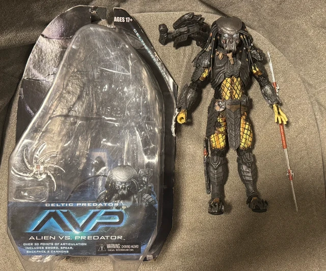 Alt view image 4 of 5 - AVP Celtic Predator Action Figure, 7 Inch Alien Vs Predator Collectible Figure, Complete Accessories, Opened Box