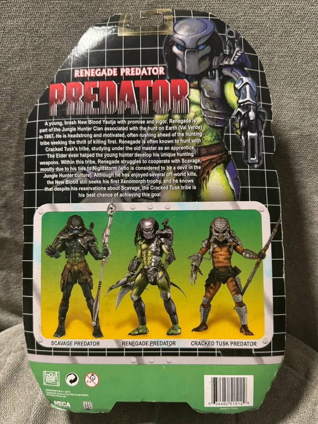 Alt view image 2 of 2 - Renegade Predator Action Figure, 7 Inch Predator Collectible Figure, The Ultimate Alien Hunter, Factory Sealed