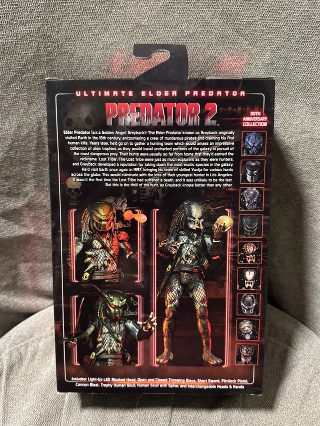 Alt view image 4 of 5 - Greyback Elder Predator Action Figure, 7 Inch Predator Collectible Figure, Full Accessories, Opened Box