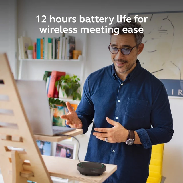 Alt view image 7 of 7 - Jabra Speak2 55 Wireless Bluetooth Speakerphone (2025 Edition), Dark Grey
Portable Speakerphone, 4 Noise-Cancelling Microphones, Microsoft Teams Certified, Clear Sound for Online Meetings