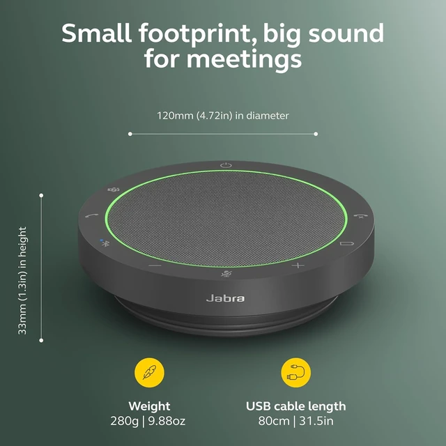 Alt view image 6 of 7 - Jabra Speak2 55 Wireless Bluetooth Speakerphone (2025 Edition), Dark Grey
Portable Speakerphone, 4 Noise-Cancelling Microphones, Microsoft Teams Certified, Clear Sound for Online Meetings