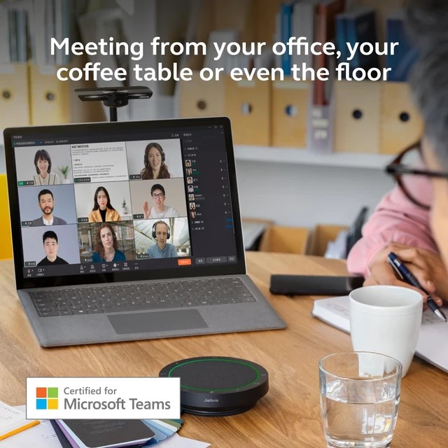 Alt view image 3 of 7 - Jabra Speak2 55 Wireless Bluetooth Speakerphone (2025 Edition), Dark Grey
Portable Speakerphone, 4 Noise-Cancelling Microphones, Microsoft Teams Certified, Clear Sound for Online Meetings