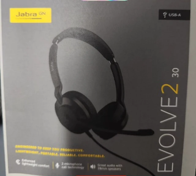Alt view image 5 of 5 - Jabra Evolve2 30 USB-A MS Stereo Headset, Over-Ear Wired Headphone with Microphone, Microsoft Teams Certified, Plug & Play for PC Laptop, Business Conference & Call Center
