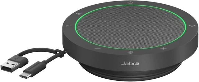 Main image of Jabra Speak2 40 Portable Speakerphone with 4 Noise-cancelling Mics, Full-range 50mm Speaker, Wideband Audio and USB A and USB C connections - MS Teams Certified, Works with Other Platforms - Dark Grey