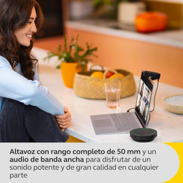 Alt view image 7 of 7 - Jabra Speak2 40 Portable Speakerphone with 4 Noise-cancelling Mics, Full-range 50mm Speaker, Wideband Audio and USB A and USB C connections - MS Teams Certified, Works with Other Platforms - Dark Grey