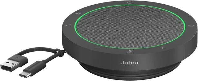 Alt view image 2 of 7 - Jabra Speak2 40 Portable Speakerphone with 4 Noise-cancelling Mics, Full-range 50mm Speaker, Wideband Audio and USB A and USB C connections - MS Teams Certified, Works with Other Platforms - Dark Grey