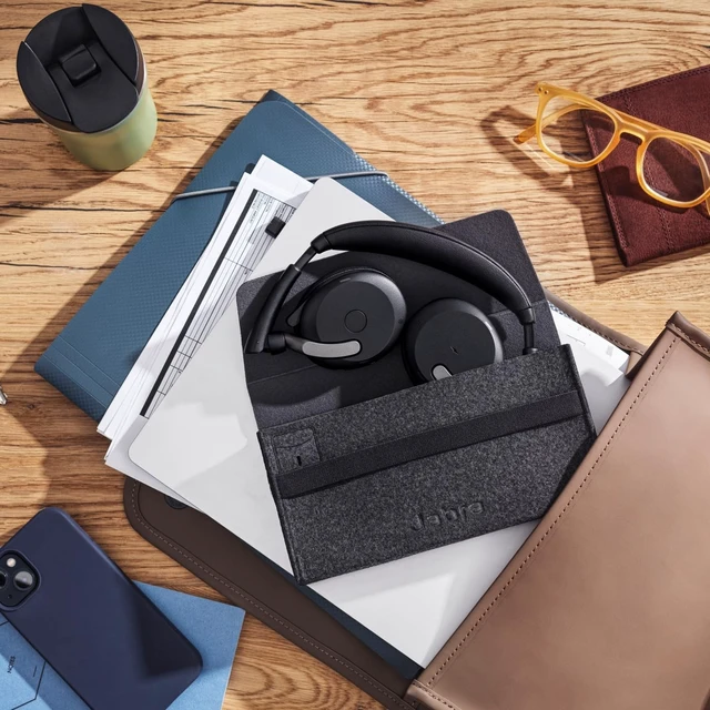 Alt view image 7 of 7 - Jabra Evolve2 65 Flex Wireless Stereo Headset - Bluetooth, Noise-Cancelling ClearVoice Technology & Hybrid ANC - Certified for Microsoft Teams - Black