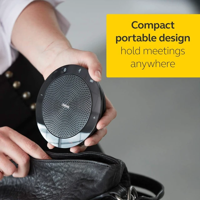 Alt view image 6 of 7 - Jabra Speak 410 Corded Speakerphone for Softphones Easy Setup, Portable USB Speaker for Holding Meetings Anywhere with Outstanding Sound Quality