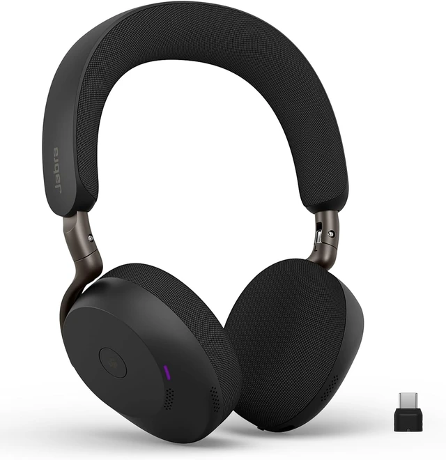 Alt view image 2 of 7 - Jabra Evolve3 75 On-Ear Wireless Bluetooth Headset with Microphone, Black
USB-C, AI Voice Call Technology, Advanced ANC, 22-Hour Battery, Microsoft Teams Certified