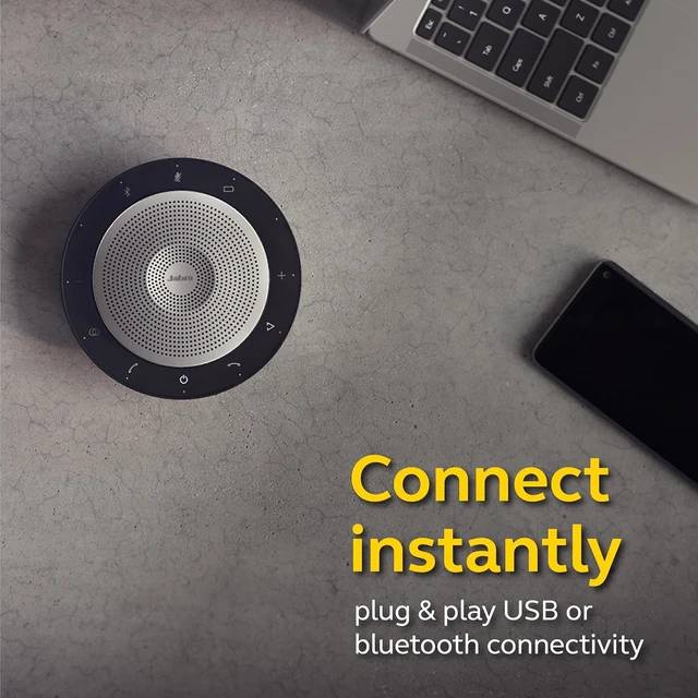Alt view image 5 of 7 - Jabra Speak 750 UC Wireless Bluetooth Speakerphone with Link 370 USB Adapter Portable Conference Speaker for Holding Meetings Anywhere with Premium Audio - Certified for Zoom & Google Meet