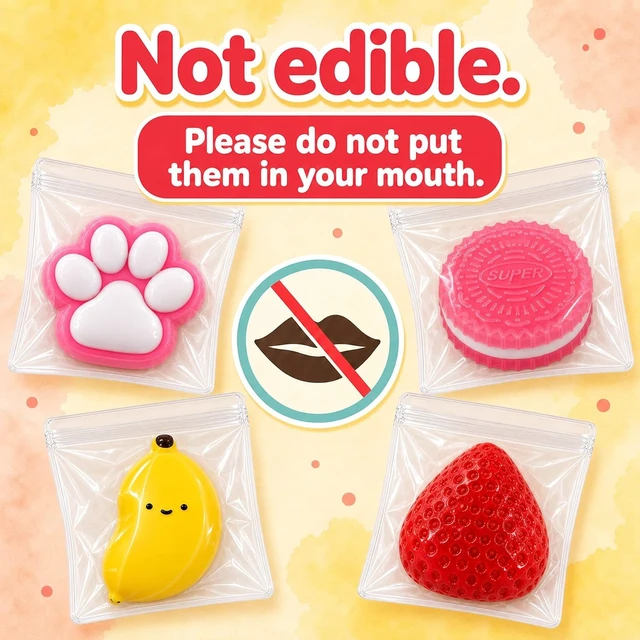 Alt view image 3 of 7 - Taba Cute Squishy Toys for Girls, Sensory Squeeze Fidget Toys for Kids
4 Pack, Washable, Cute kawaii design, TPR material, Sensory play, Kids Girls, Party favors, Goodie bag filler