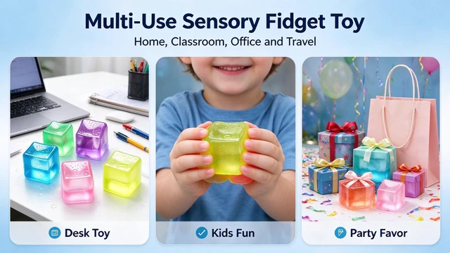 Alt view image 5 of 5 - 4 Pack Maltose Ice Cube Squishy Fidget Toys, 5cm Soft Slow Rising Sensory Squeeze Blocks, Color Box Pack Stress Relief Squeeze Toys for Kids & Adults, Party Favor Gift