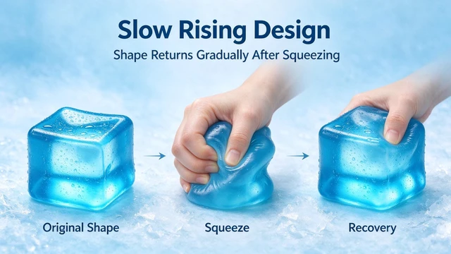 Alt view image 2 of 5 - 4 Pack Maltose Ice Cube Squishy Fidget Toys, 5cm Soft Slow Rising Sensory Squeeze Blocks, Color Box Pack Stress Relief Squeeze Toys for Kids & Adults, Party Favor Gift
