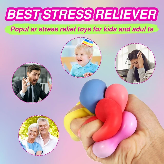 Alt view image 4 of 6 - 24 Pack Slow Rising Stress Cube , Dough Stress Balls Soft Fidget Squishy Toys for Anxiety Relief, Pull Stretch Classroom Prize Party Favors Toys for Kids