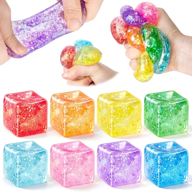 Main image of 24 Pack Slow Rising Squishy Cube Stress Balls,Stress Cube for Adult
Bulk Stress Fidget Toys, Square Squeeze Toy for Prizes, Mini Stress Cube for Party Favors 8pcs Stress Cube