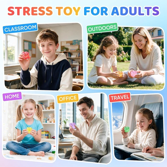 Alt view image 7 of 7 - 24 Pack Slow Rising Squishy Cube Stress Balls,Stress Cube for Adult
Bulk Stress Fidget Toys, Square Squeeze Toy for Prizes, Mini Stress Cube for Party Favors 8pcs Stress Cube