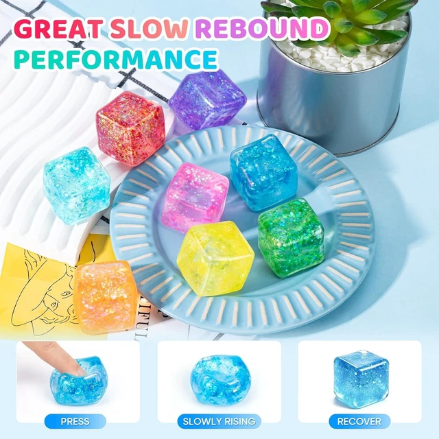 Alt view image 4 of 7 - 24 Pack Slow Rising Squishy Cube Stress Balls,Stress Cube for Adult
Bulk Stress Fidget Toys, Square Squeeze Toy for Prizes, Mini Stress Cube for Party Favors 8pcs Stress Cube