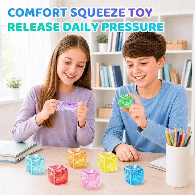 Alt view image 6 of 7 - 24 Pack Slow Rising Squishy Cube Stress Balls,Stress Cube for Adult
Bulk Stress Fidget Toys, Square Squeeze Toy for Prizes, Mini Stress Cube for Party Favors 8pcs Stress Cube