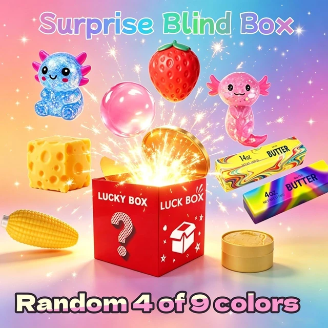 Alt view image 5 of 7 - 5 Pack Squishy Toys Kit,Random 5 of 9 Colors,Squeeze Toy for Anxiety Relief, Party Favors Gift for Boys Girls Adults Dumpling cheese butter