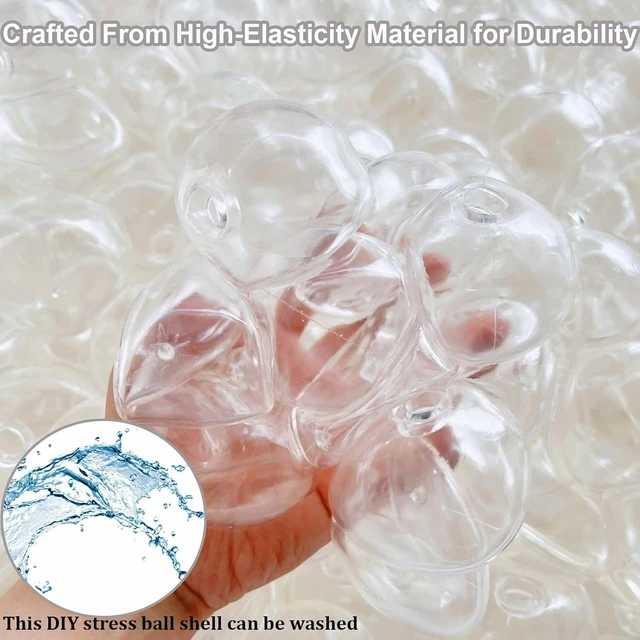 Alt view image 6 of 6 - DIY Stress Ball Making Kit with Filler-15PCS Stress Ball Making Kit Stress Balls, Transparent Blank Skins with Air Pump & Expander Tool for Pressure Squishy Balls for Adult (15PC, Style A)