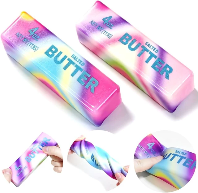 Main image of 2 Pcs Rainbow Butter Squishy Stick , Super Soft Slow Rising Fidget Squeeze Toy, Colorful Sensory Stress Relief Desk Toy for Home, Office, Travel, Novelty Anxiety Relief Toy for Kids & Adults