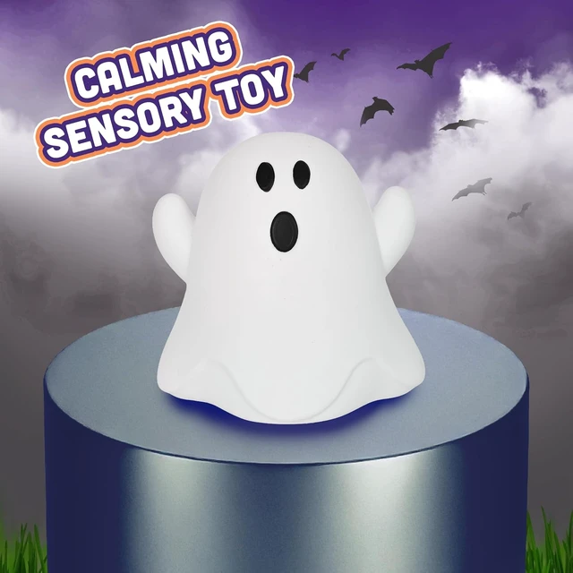 Alt view image 5 of 6 - Toymendous Jumbo Squishy Ghost - Halloween Toy - Ages 3+ Thermoplastic Rubber, 5.5 in Tall, White, Squeeze And Stretch, Sensory Stress Relief, Desk Decoration