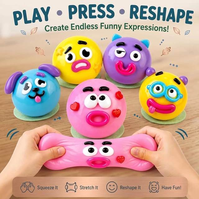 Alt view image 5 of 6 - Smushers Squishy Curiosities - Ultra-Soft Slow Rising Stress Relief Toy for Adults, Cute Quirky Sensory Fidget Toy for Anxiety Relief, ADHD & Autism, Unique Office Desk Decor(Pink) Blue