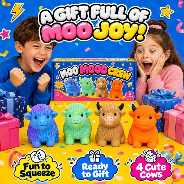 Alt view image 4 of 7 - Highland Cow Squishy Toys 4 Pack, Soft Cow Stress Balls for Kids
4 Colorful Cows, Soft Squeeze Toys, Sensory Fidget Fun, Cute Animal Squishies, Birthday Gifts and Party Favors