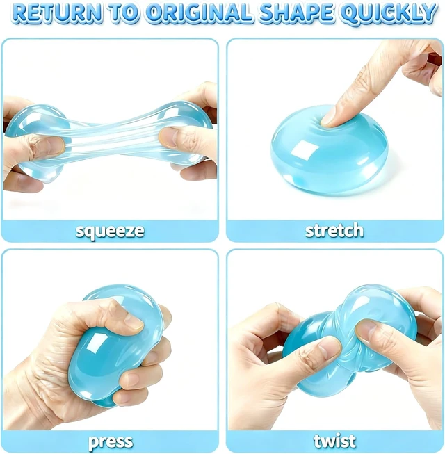 Alt view image 3 of 6 - Coconut Oil Squishy, Slow Rising Clear Stress Relief Ball, Fidget Toys Single crystal clear transparent ball, 2.2", soft coconut oil shell, maltose slow rebound, silent calming squeeze sensory toy