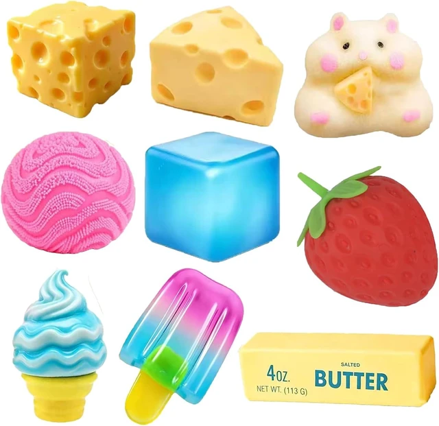 Main image of Slow Rising Dumpling Squishy Butter Squeeze Toys Pack Sensory Stress Relief Squishies Soft & Stretchy Fidget Toys for Anxiety Relief Party Favors (9, 9 Colors)