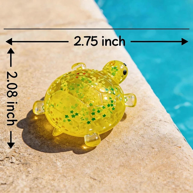 Alt view image 6 of 7 - 4 Pack Turtle Squishy Toys,Squishy Turtle with Clear Maltose & Glitter Soft Non-Toxic TPR Sensory Toy for Anxiety Relief, Durable Bath and Travel Toys for Kids, Colorful Gift Set