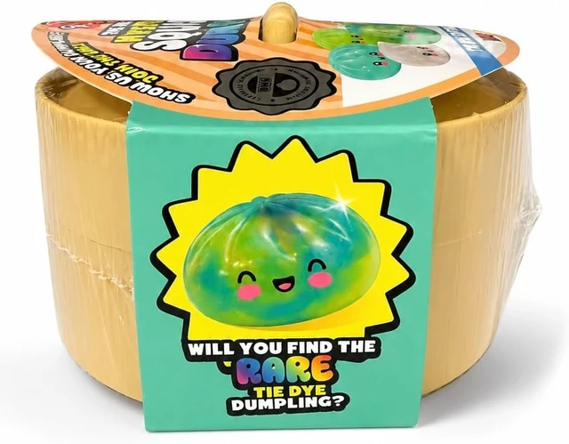 Alt view image 2 of 3 - Mystery Squishy Dumpling Toy Rare Tie-Dye Collectible Squishy, Soft Stress Relief Toy for Kids