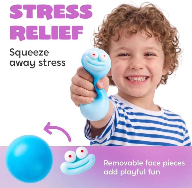Alt view image 7 of 7 - JOYIN 4 Pcs Funny Stress Relief Toys, Cute Face Squishy Toy Stress Ball for Adults & Kids, Slow-Rising Sensory Toy, Soft Squeeze Toys, Birthday Gifts, Office Desk Decompression Toy, Party Favors