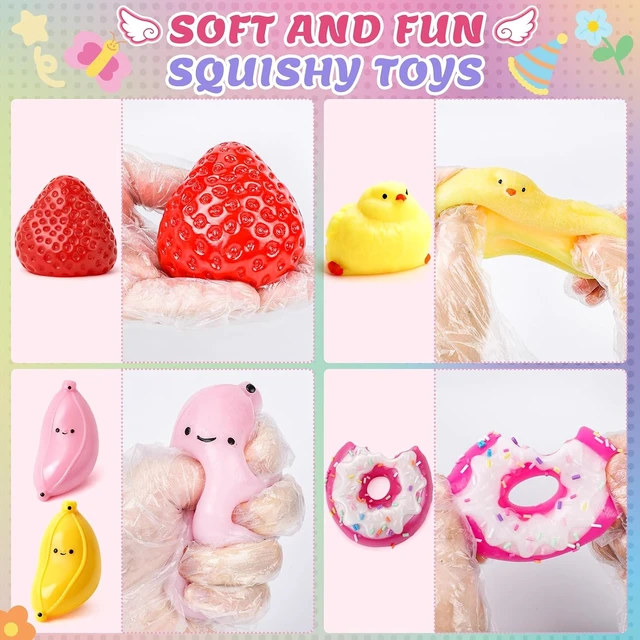 Alt view image 3 of 7 - 20Pcs Taba Squishy Pack Squishy Fun Box Fidget Toys, Squishies Squeeze Toys
Chick,Cat Paws,Hamster,Strawberry,Sensory Toys for Kids,Classroom Birthday Gifts,Goodie Bag Stress Relief Toys (11big+9small