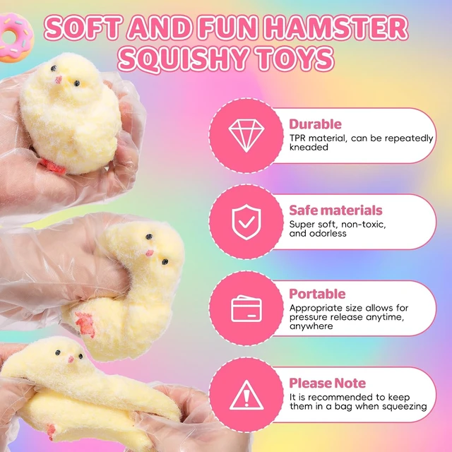 Alt view image 7 of 7 - 4pcs Taba Squishy Hamster Fidget Toys, HandmadeStress Relief Fidget Toys
Big Soft Squishies Hamster Squishy Toy, Cute Taba Sensory Toys for Stress Relief, Hamster Fidget Toys for Adults Kids