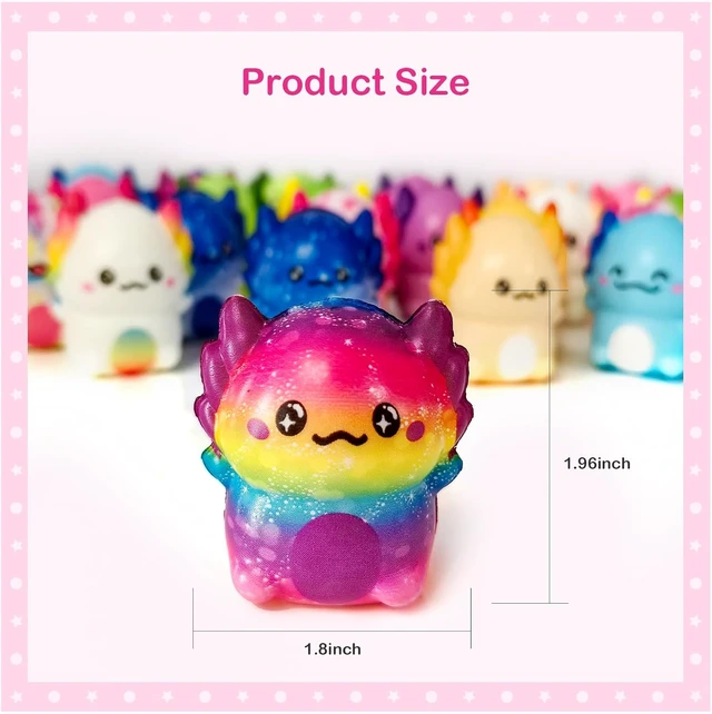 Alt view image 6 of 7 - 24PC Axolotl Squishy Toys Soft Slow Rising Stress Relief Sensory Fidget Toys for Kids Boys Girls, Party Favors, Classroom Rewards, Treasure Box Prizes, Novelty Gifts