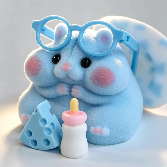 Alt view image 7 of 7 - Hamster Squishy Toy, Cute Stress Relief Fidget Squeeze Toy
Soft Solid Silicone Slow Rising Squishy, Fuzzy Animal Sensory Toys for 3+ Kids Adults, Pink Blue