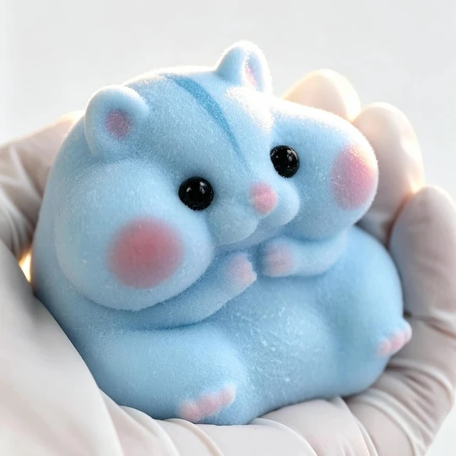 Alt view image 3 of 7 - Hamster Squishy Toy, Cute Stress Relief Fidget Squeeze Toy
Soft Solid Silicone Slow Rising Squishy, Fuzzy Animal Sensory Toys for 3+ Kids Adults, Pink Blue