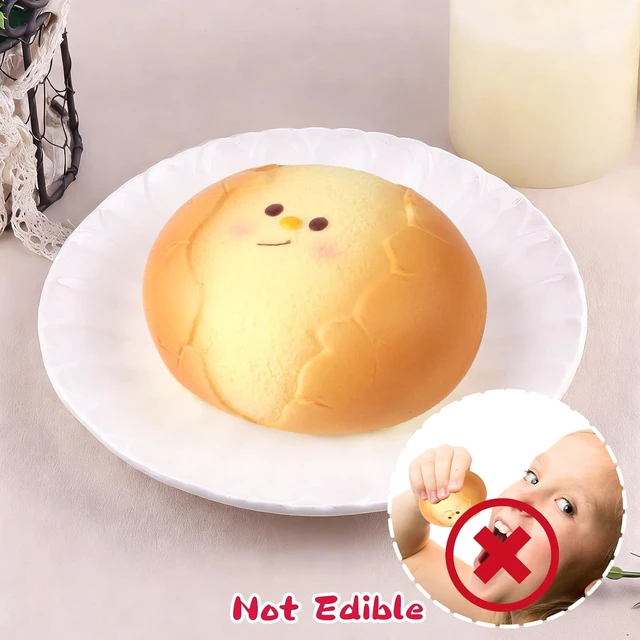 Alt view image 5 of 6 - Anboor Bread Egg Bread Food Foam Animal Jumbo Squishies Slow Rising Soft, Squeeze Toy, Sensory Fidget Toy for kids & Adults, Fun to Collect, Christmas Gift