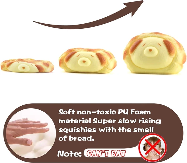 Alt view image 6 of 6 - Anboor Bread Dog Shaped Food Squishies Toy Slow Rising Soft Scented