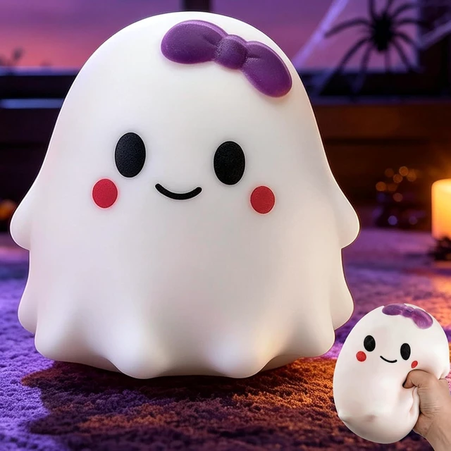 Main image of Ghost Squishy Large Fidget Toy, 2026 Cute Ghost ebound Squeeze, Halloween Stress Relief Toy
