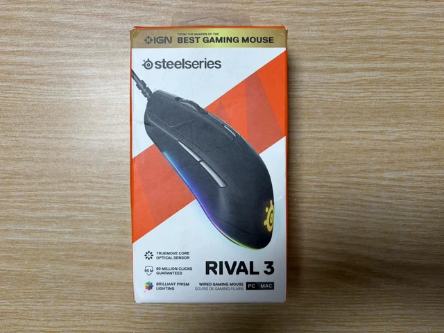 Main image of SteelSeries Rival 3 Wired Gaming Mouse - 8500 CPI TrueMove Core Optical Sensor, 6 Programmable Buttons, RGB Lighting, Durable Mechanical Switches, Lightweight Design for PC Gamers