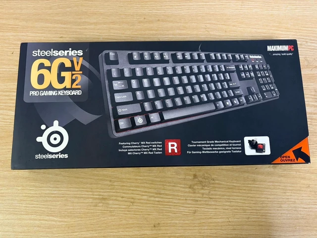 Main image of SteelSeries 6Gv2 Mechanical Gaming Keyboard - Cherry MX Red Switches, Full-Size 104 Keys, USB Wired Connection, Anti-Ghosting Technology, Durable Design for PC Gaming and Typing