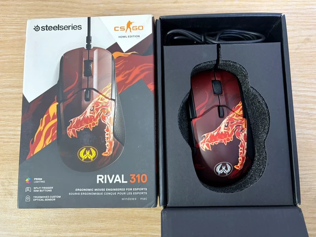 Alt view image 2 of 5 - SteelSeries Rival 310 Gaming Mouse - Howl Limited Edition, 12000 CPI TrueMove3 Optical Sensor, Ambidextrous Design, 8 Programmable Buttons, RGB Lighting, Split-Trigger Buttons, Lightweight 88g Design