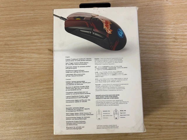 Alt view image 4 of 5 - SteelSeries Rival 310 Gaming Mouse - Howl Limited Edition, 12000 CPI TrueMove3 Optical Sensor, Ambidextrous Design, 8 Programmable Buttons, RGB Lighting, Split-Trigger Buttons, Lightweight 88g Design