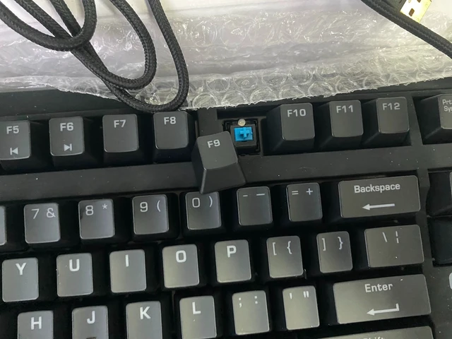Alt view image 4 of 7 - QPAD MK-70 Mechanical Gaming Keyboard - Cherry MX Blue Switches, Compact Tenkeyless TKL Design, RGB Backlit, Aluminum Frame, Programmable Keys, Wired USB for PC Gaming